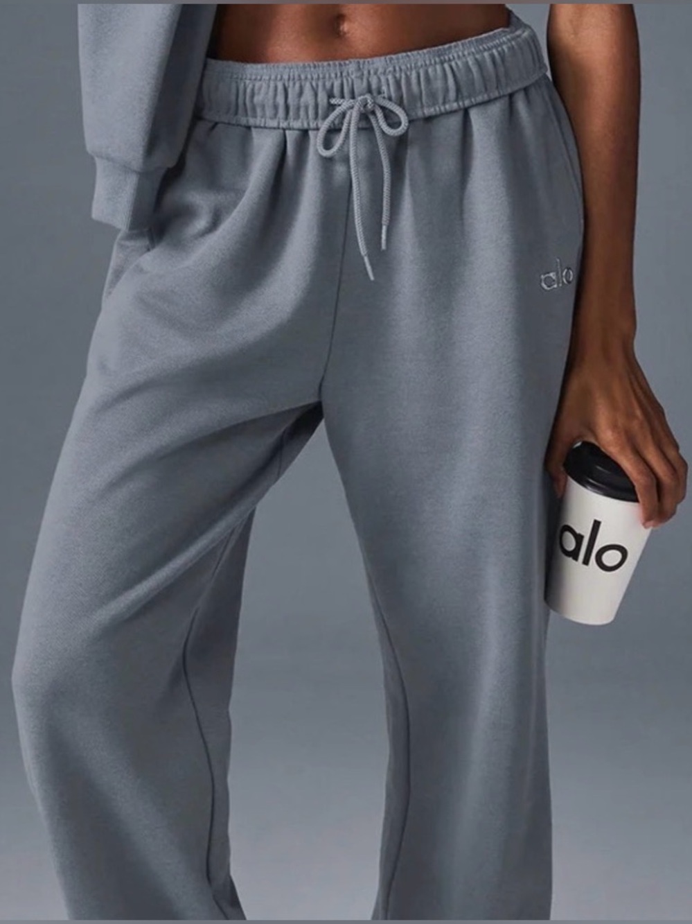 Alo Accolade Straight Leg Sweatpants - Steel Blue